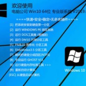 电脑公司 Win10 64位 专业版系统 V2019.09_Win10 64位专